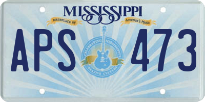 MS license plate APS473