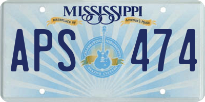 MS license plate APS474