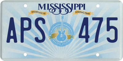 MS license plate APS475