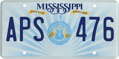 MS license plate APS476