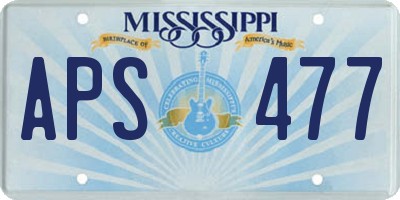 MS license plate APS477