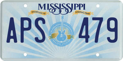 MS license plate APS479