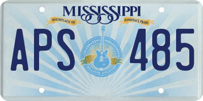 MS license plate APS485
