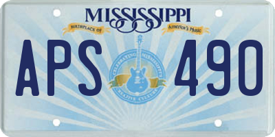 MS license plate APS490