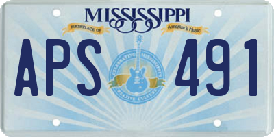 MS license plate APS491