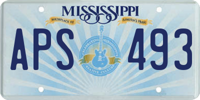 MS license plate APS493