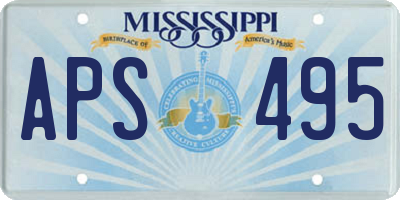 MS license plate APS495