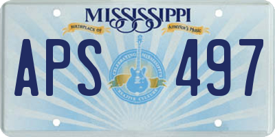 MS license plate APS497