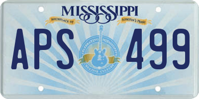 MS license plate APS499