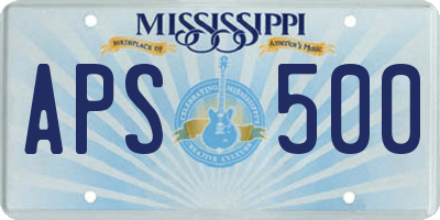 MS license plate APS500