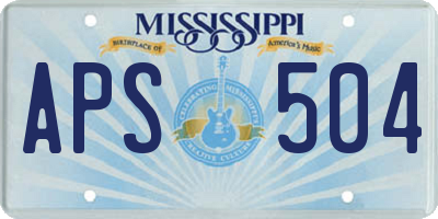 MS license plate APS504