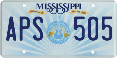 MS license plate APS505