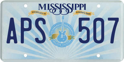MS license plate APS507