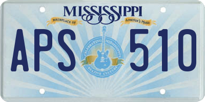 MS license plate APS510