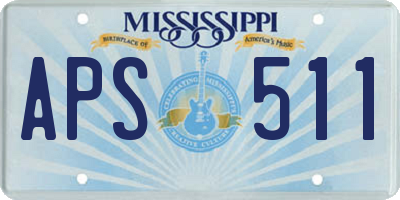 MS license plate APS511
