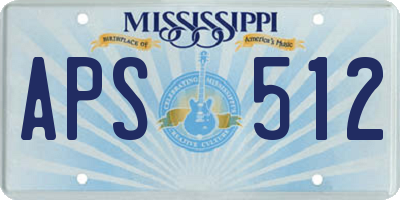 MS license plate APS512
