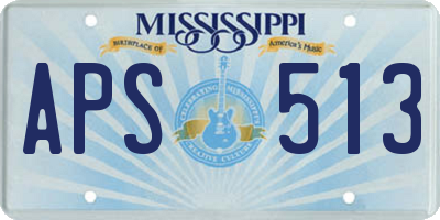 MS license plate APS513