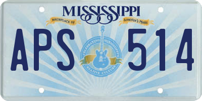 MS license plate APS514