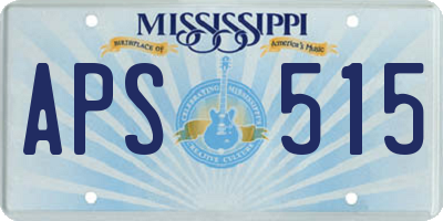 MS license plate APS515