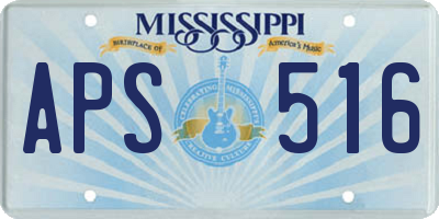 MS license plate APS516