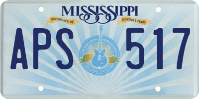 MS license plate APS517