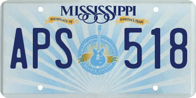 MS license plate APS518