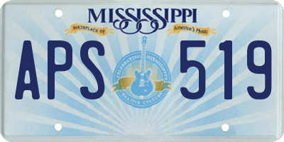 MS license plate APS519