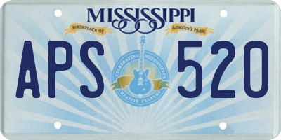 MS license plate APS520