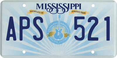 MS license plate APS521