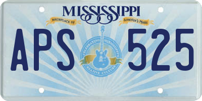MS license plate APS525