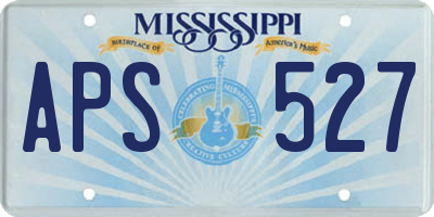 MS license plate APS527