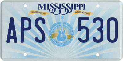 MS license plate APS530
