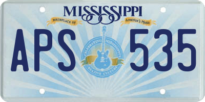 MS license plate APS535
