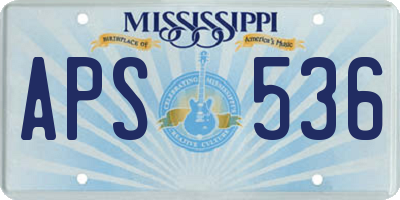 MS license plate APS536