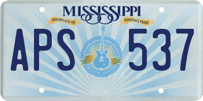 MS license plate APS537
