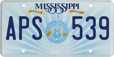 MS license plate APS539