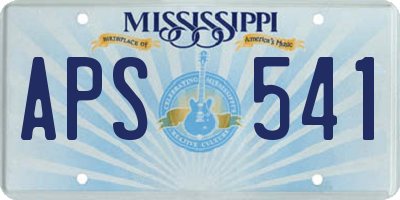 MS license plate APS541