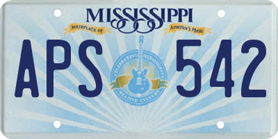 MS license plate APS542