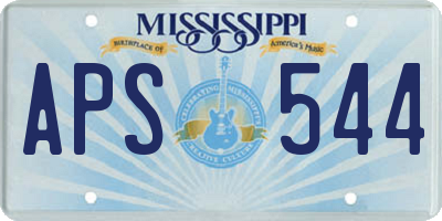 MS license plate APS544