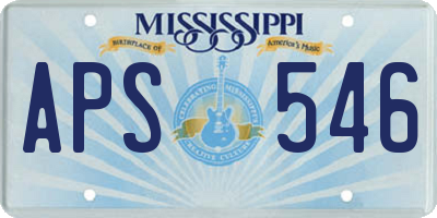 MS license plate APS546