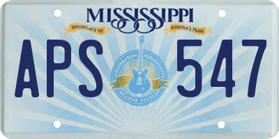 MS license plate APS547