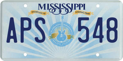 MS license plate APS548