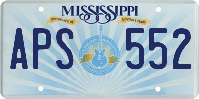 MS license plate APS552