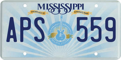 MS license plate APS559