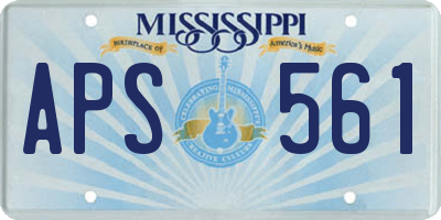 MS license plate APS561