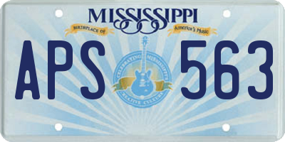 MS license plate APS563