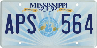 MS license plate APS564