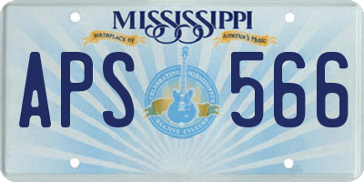 MS license plate APS566