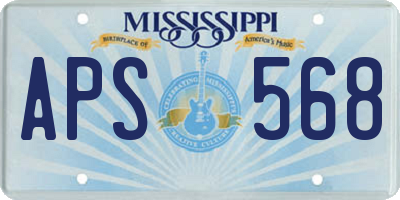 MS license plate APS568