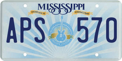 MS license plate APS570